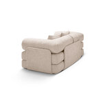 Диван-кровать «мечтательный» бежевый, структурированная ткань