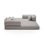 Dīvāngulta 'dreamy' gaiši pelēka, strukturēts audums