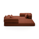 Диван-кровать «мечтательный» кирпичный, структурированная ткань