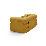 Диван-кровать «мечтательный» желтого цвета, структурированная ткань