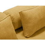 Диван-кровать «мечтательный» желтого цвета, структурированная ткань