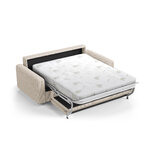 Диван-кровать «Давид» светло-бежевый, структурированная ткань