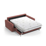 Диван-кровать «Давид» красный, структурированная ткань