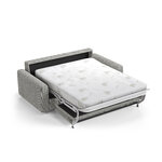 Диван-кровать «Давид», теплый серый, структурированная ткань