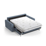 Диван-кровать «Давид» синий меланж, структурированная ткань