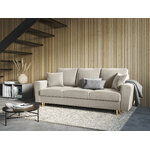 Moghan sofa, 3-seater (micadon home) beige, velvet, gold metal