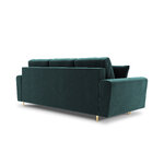 Moghan sofa, 3-seater (micadon home) gasoline, velvet, gold metal