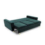 Moghan sofa, 3-seater (micadon home) gasoline, velvet, gold metal