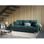 Moghan sofa, 3-seater (micadon home) gasoline, velvet, gold metal