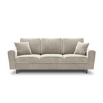 Moghan sofa, 3-seater (micadon home) beige, velvet, black chrome metal