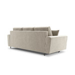 Moghan sofa, 3-seater (micadon home) beige, velvet, black chrome metal