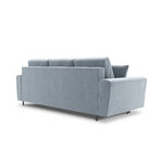 Moghan sofa, 3-seater (micadon home) light blue, velvet, black chrome metal