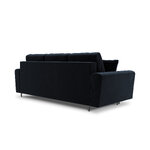 Moghan sofa, 3-seater (micadon home) dark blue, velvet, black chrome metal