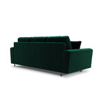 Moghan sofa, 3-seater (micadon home) bottle green, velvet, black chrome metal