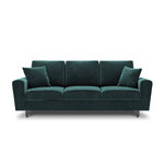 Moghan sofa, 3-seater (micadon home) gasoline, velvet, black chrome metal