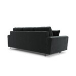 Moghan sofa, 3-seater (micadon home) dark gray, velvet, black chrome metal