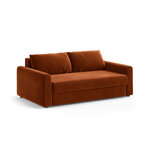 Диван-кровать «Давид» терракота, бархат