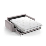 Диван-кровать «Давид» светло-серый, бархат