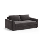 Диван-кровать «Давид» темно-серый, бархат