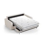 Диван-кровать «Давид» белый, структурированная ткань