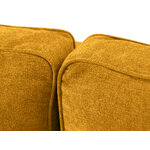 Dunas sohva, 3-istuttava (micadon home) keltainen, strukturoitu kangas, kultametalli