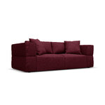 Sofa &#39;tyra&#39; bordeaux, structured fabric