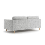 Sofa 'eden' light gray melange, structured fabric