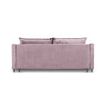 Sofa rutile, 3-seater (micadon home) lavender, velvet, black chrome metal