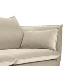 Sofa agate, 3-seater (micadoni home) beige, velvet, gold metal