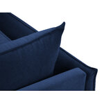 Sofa agate, 3-seater (micadon home) deep blue, velvet, gold metal