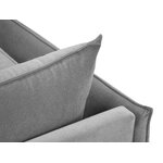 Sofa agate, 3-seater (micadon home) light gray, velvet, gold metal