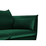 Dīvāns ahāts, 3-vietīga (micadoni home) pudele zaļa, samta, zelta metāls