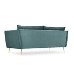 Sofa agate, 3-seater (micadon home) gasoline, velvet, gold metal