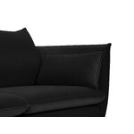 Sofa agate, 3-seater (micadon home) black, velvet, gold metal