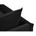 Sofa agate, 3-seater (micadon home) black, velvet, gold metal