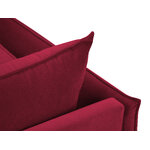 Sofa agate, 3-seater (micadon home) red, velvet, gold metal