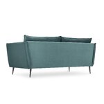 Sofa agate, 3-seater (micadon home) gasoline, velvet, black metal