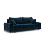 Sofa byron, 3-seater (micadon home) deep blue, velvet, black metal