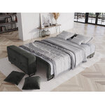 Byron sofa, 3-seater (micadon home), grey, velvet, black metal