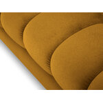 Sofa mamaia, 3-seater (micadon home) yellow, velvet, gold metal