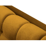 Sofa mamaia, 3-seater (micadon home) yellow, velvet, gold metal