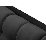 Sofa mamaia, 3-seater (micadon home) dark gray, velvet, gold metal