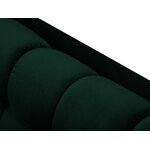 Sofa mamaia, 3-seater (micadoni home) bottle green, velvet, black metal