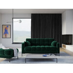 Sofa mamaia, 3-seater (micadoni home) bottle green, velvet, black metal