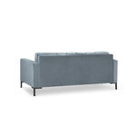 Sofa mamaia, 3-seater (micadoni home) light blue, velvet, black metal