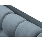 Sofa mamaia, 3-seater (micadoni home) light blue, velvet, black metal