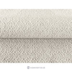 Sofa nefrito, 3-vietė (micadoni home) šviesiai smėlio spalvos, struktūrinio audinio, juodo metalo