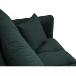 Malvin sofa, 3 vietų (micadon home) buteliukas žalias, aksominis, auksinis metalas