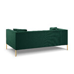 Karoo sofa, 3-seater (micadon home) green, structured fabric, gold metal