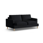 Диван «Алия» черный, бархат